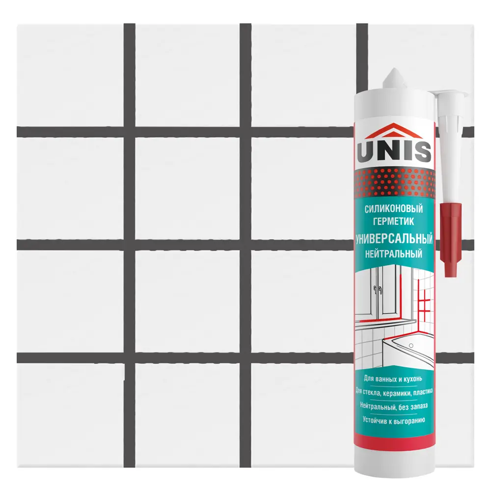 Герметик силиконовый Unis UN-80 графит 300 мл Santreyd STLM-2124146