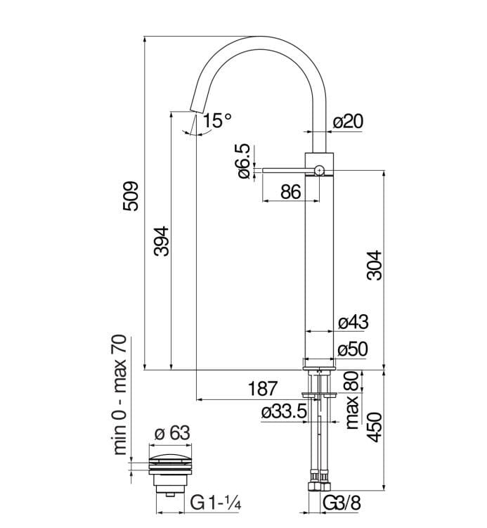 Смеситель для раковины Nobili Velis ARCH-00119656 - Вид №6