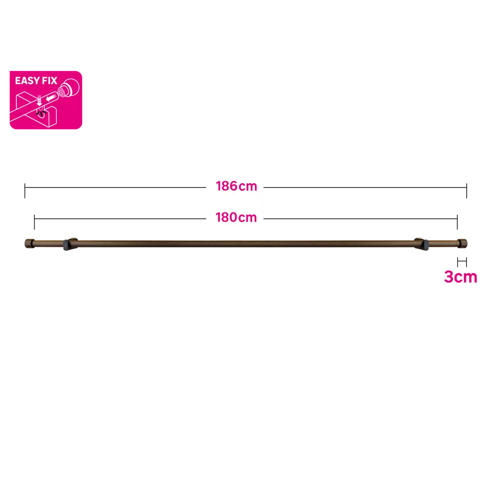 INSPIRE Двухрядный карниз Грани 160-300 см в цвете латунь 84407304 STLM-0049478 - Вид №3