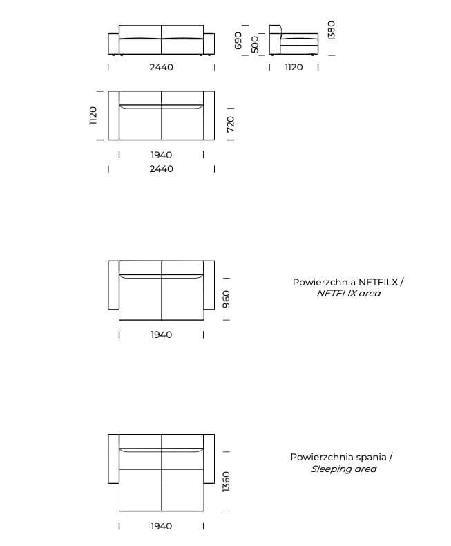 Диван-кровать из ткани Nobonobo Umo ARCH-00102237 - Вид №4