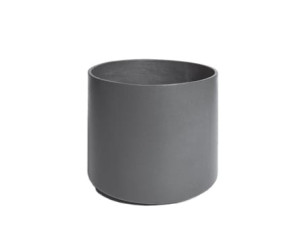 Бетонный низкий садовый горшок