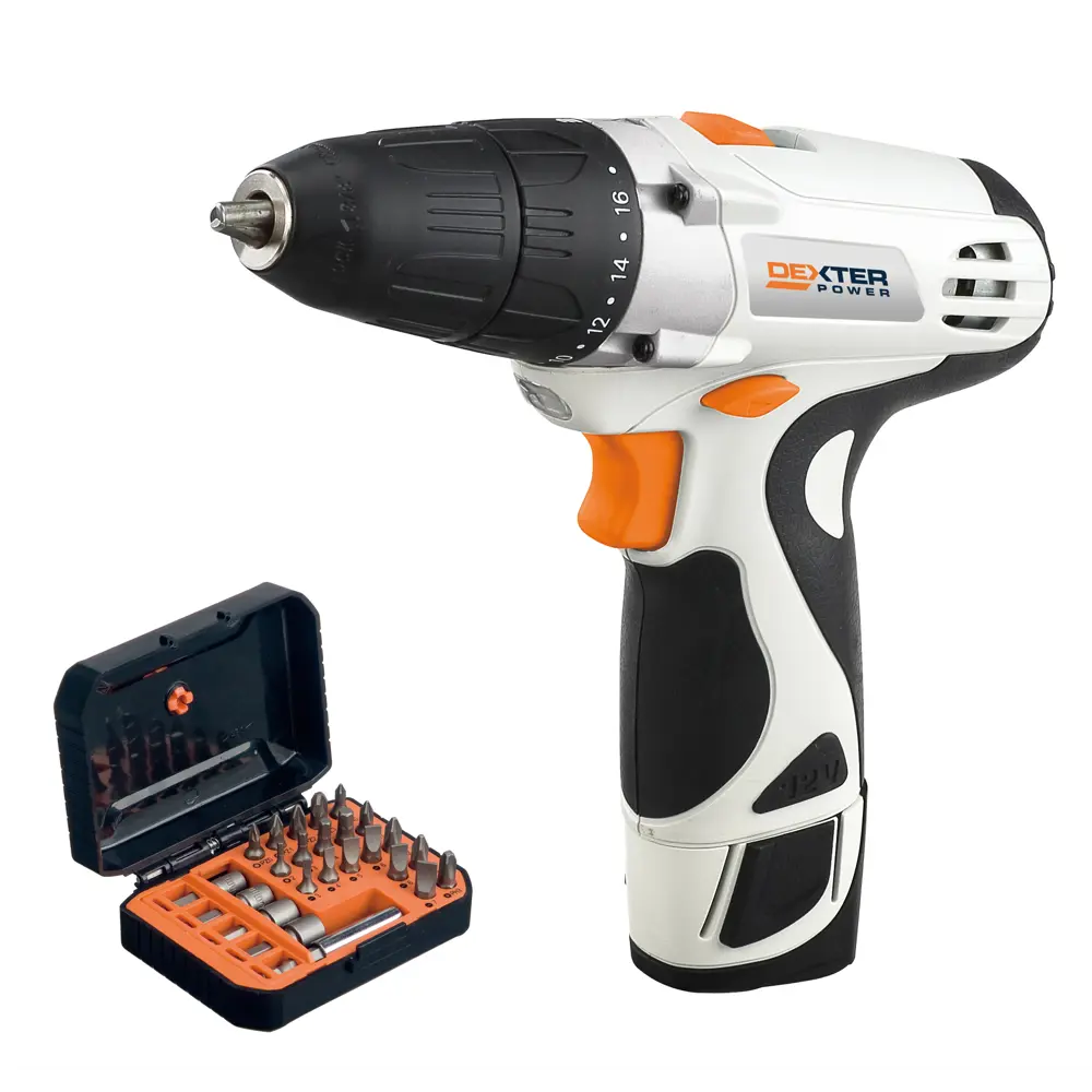 Дрель-шуруповерт аккумуляторная Dexter Power 5227.2A 24 ACC, 12 В Li-ion 1.5 Ач STLM-2146051 - Вид №3