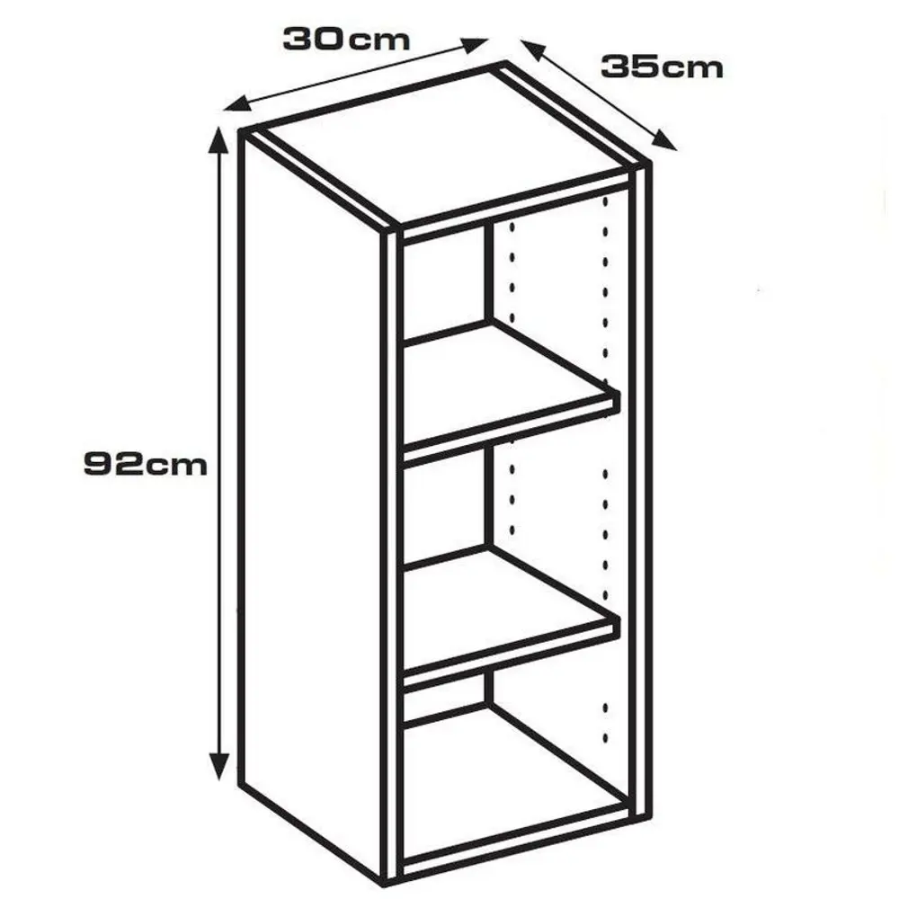 Каркас навесной 30x92x35 см, ЛДСП, цвет белый DELINIA STLM-2146531 - Вид №6