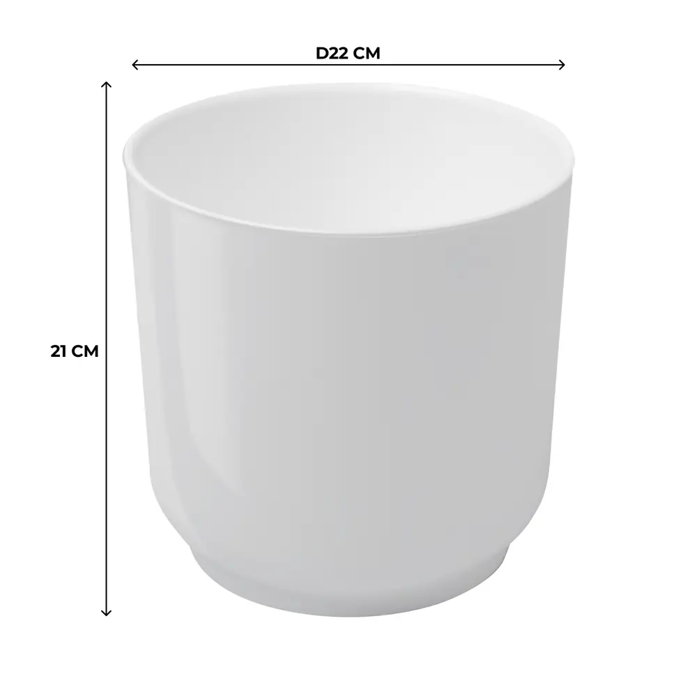 Кашпо Evergreen Design Дельта 22x22x22 см v6.4 л пластик белый STLM-2089779 - Вид №2