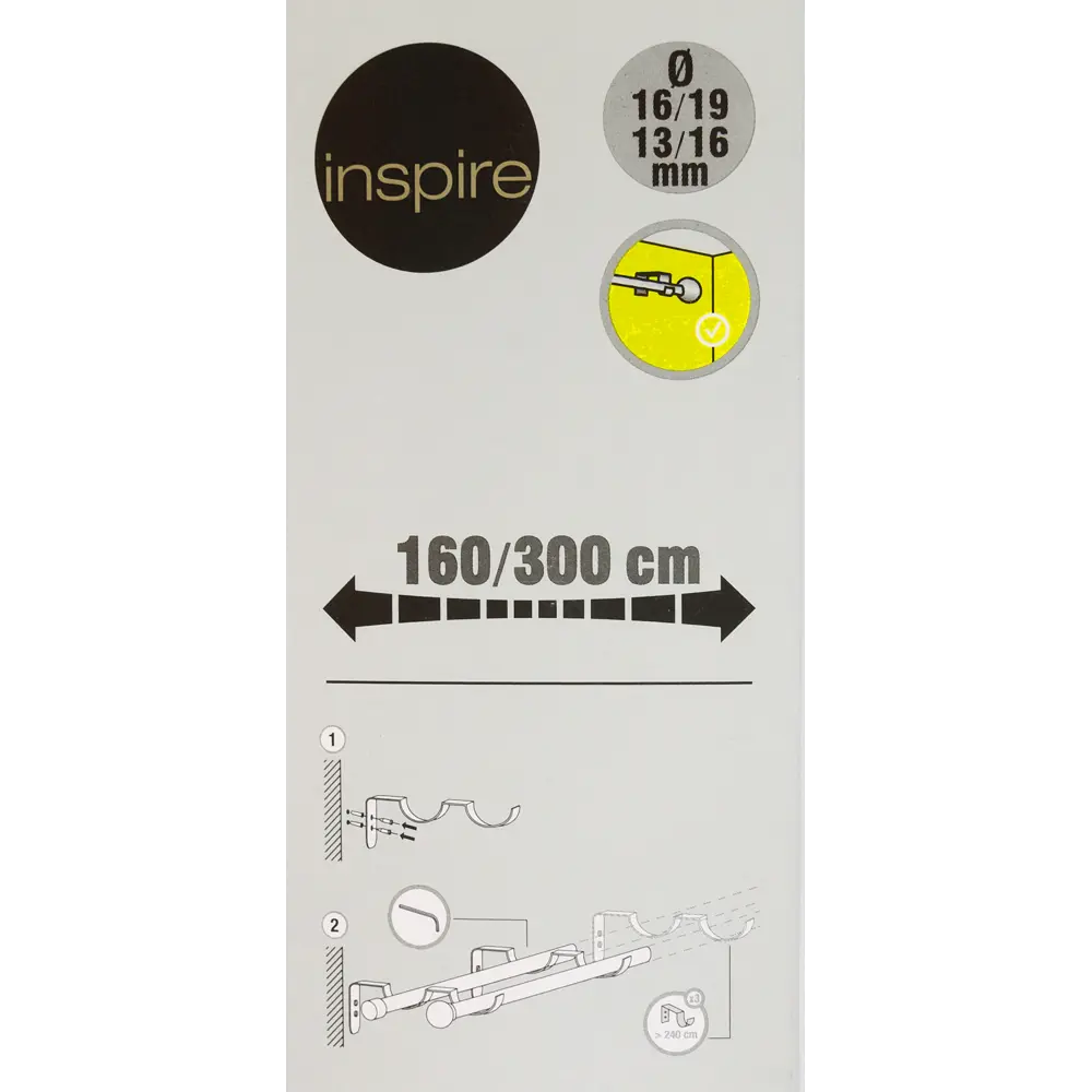 Карниз двухрядный раздвижной Inspire Круг 160-300 см цвет чёрный матовый STLM-2208354 - Вид №9
