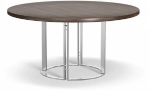 DWFI Круглый обеденный стол из фанерованной древесины  00002253