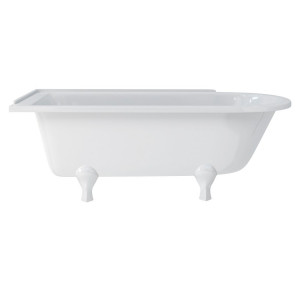 Burlington Hampton 170см душевая ванна с роскошными ножками для левой руки Левая рука с ножками Luxury Arc в белом цвете E13 L2W