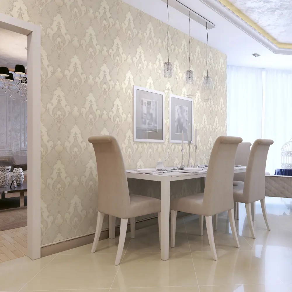 Обои флизелиновые Wall Decor Бухара бежевые 1.06 м 75142-12 STLM-2201276 - Вид №3