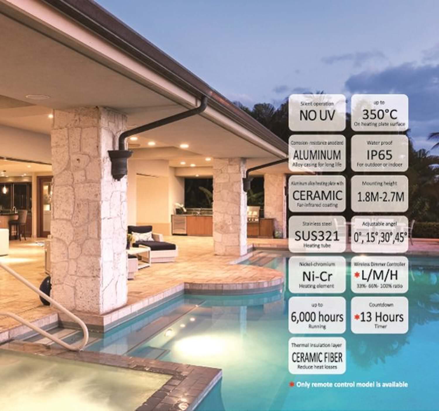 Инфракрасный обогреватель из стеклокерамики и алюминия SINED CALORE 1500 ARCH-00137200 - Вид №9