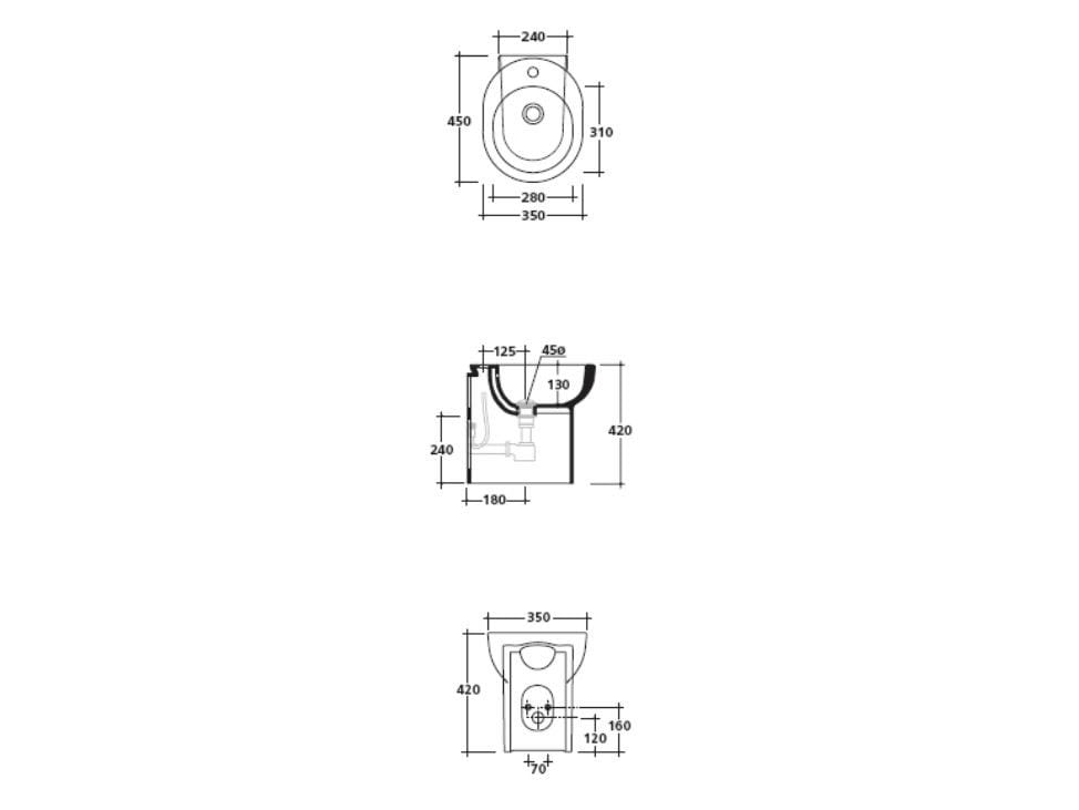 Керамические биде Galassia M2 ARCH-00082847 - Вид №4