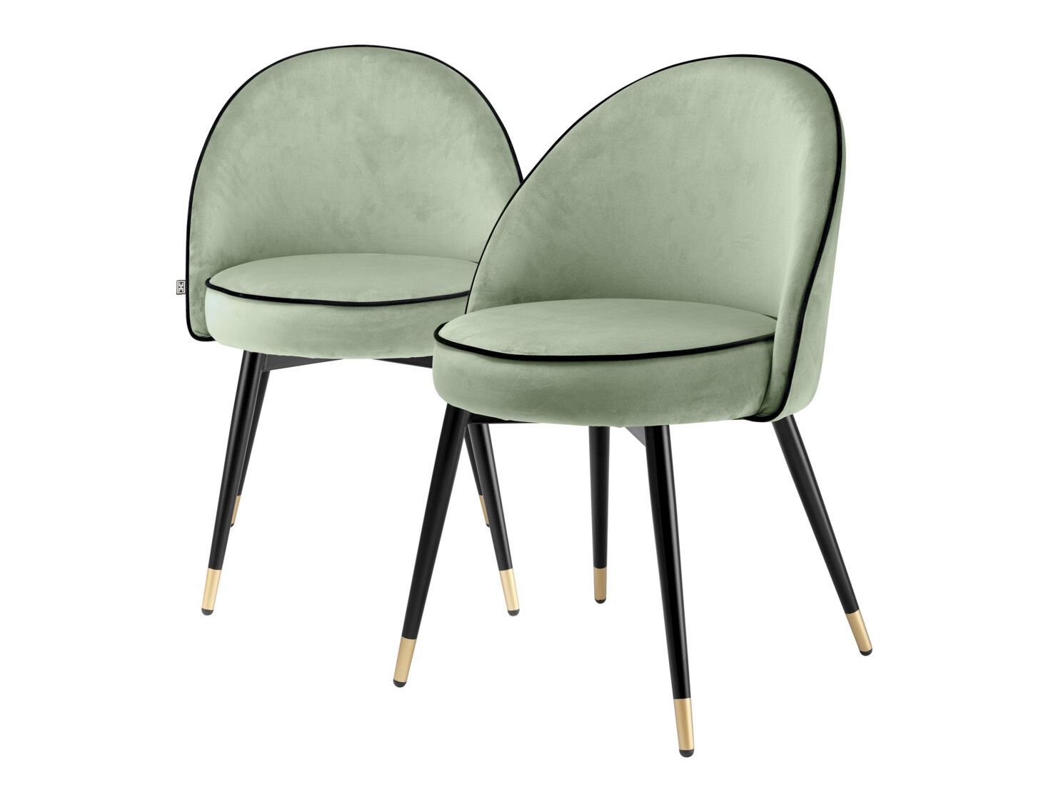 Набор бархатных стульев без подлокотников Eichholtz Cooper ARCH-00004375