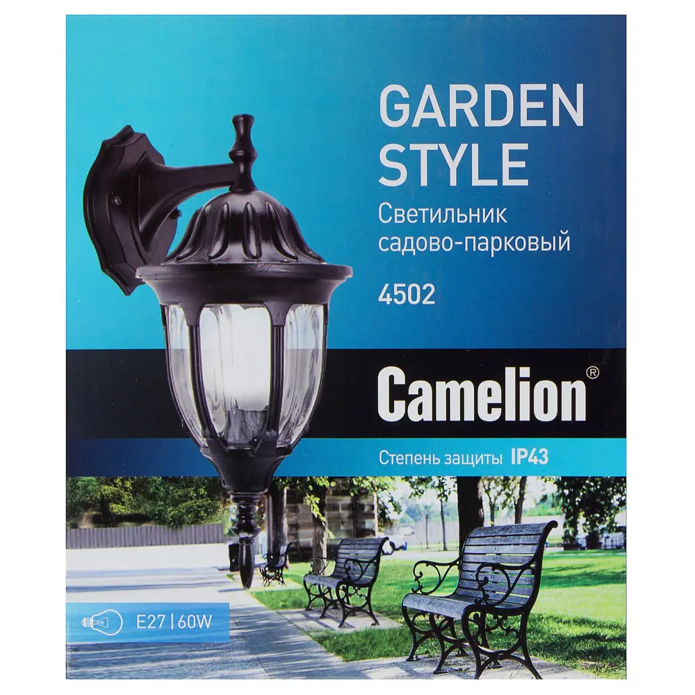 Светильник уличный настенный вниз Time 1xE27х60 Вт цвет белый 4502 CAMELION STLM-2029181 - Вид №6
