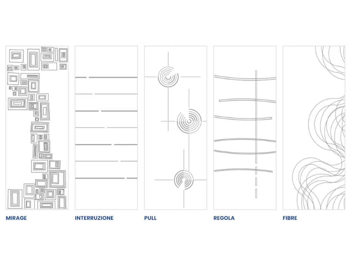 Все стеклянные раздвижные дверные панели с декором Eclisse панели для дверей ARCH-00064305 - Вид №2