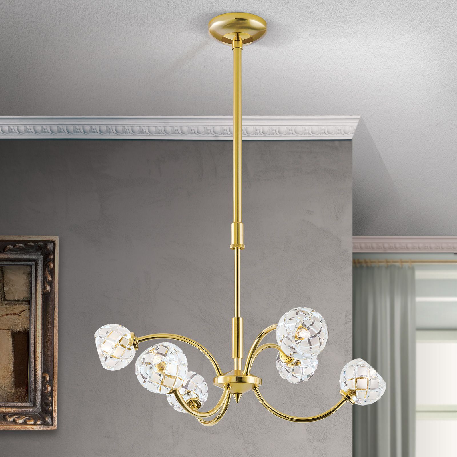 Латунь и хрустальная люстра Orion Maderno ARCH-00054610 - Вид №2