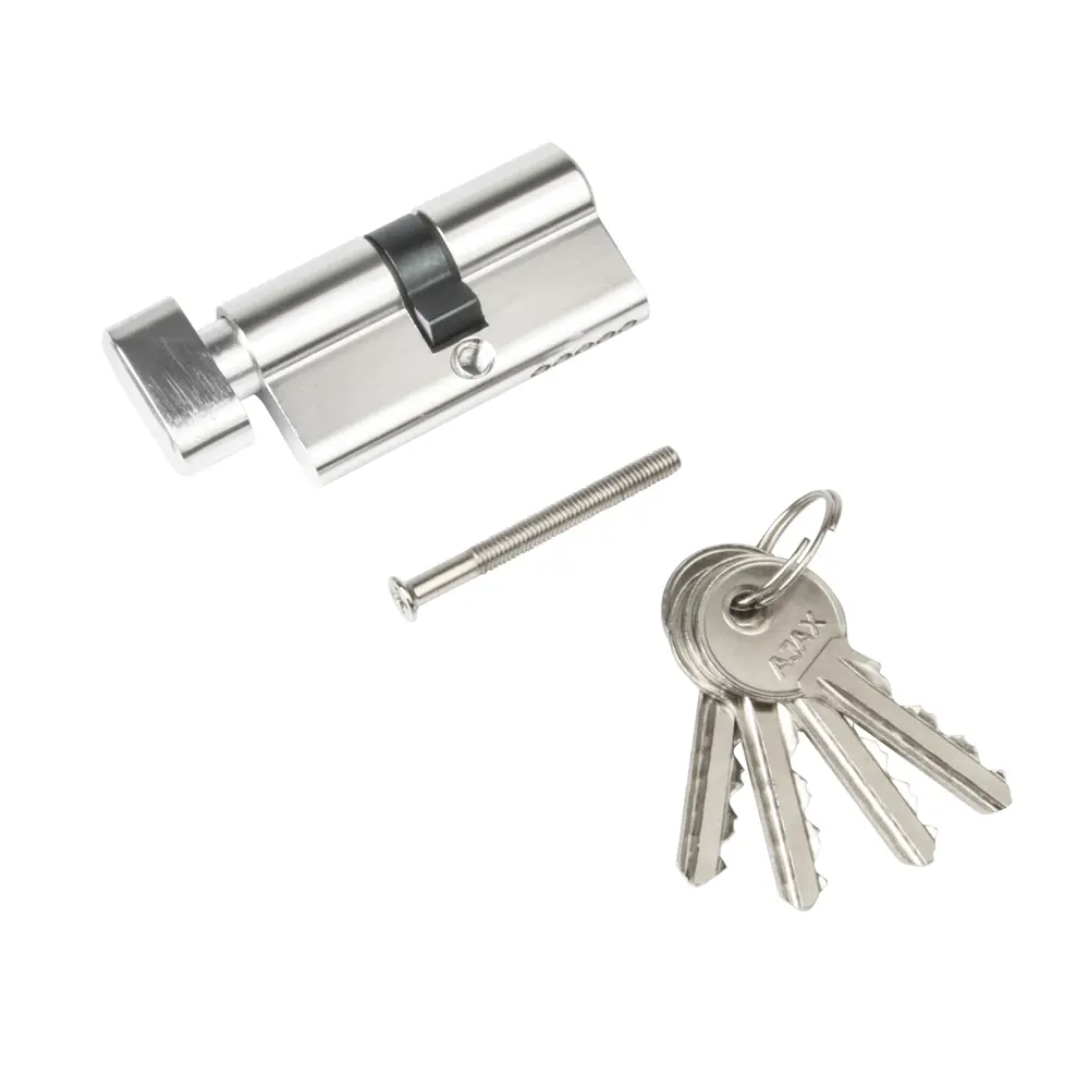 AJAX Цилиндр AX102/60 ключ-вертушка хромированный для входных дверей 83738358 STLM-0044089 - Вид №1