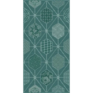 Декор настенный Azori Devore Geometria 31.5x63 см матовый цвет зеленый геометрия