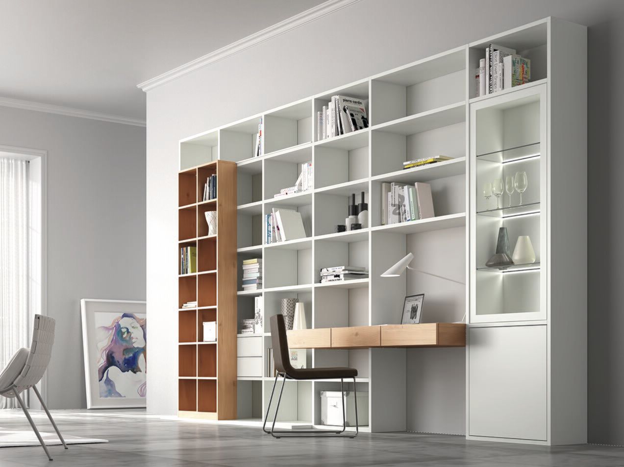 Книжный шкаф с письменным столом Sudbrock Möbelhandwerk Sinus ARCH-00085820