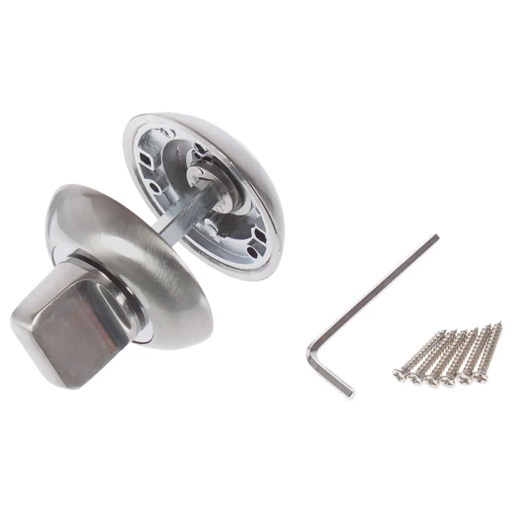 Фиксатор-вертушка для дверей Inspire круглый, цвет никель STLM-2126558 - Вид №1