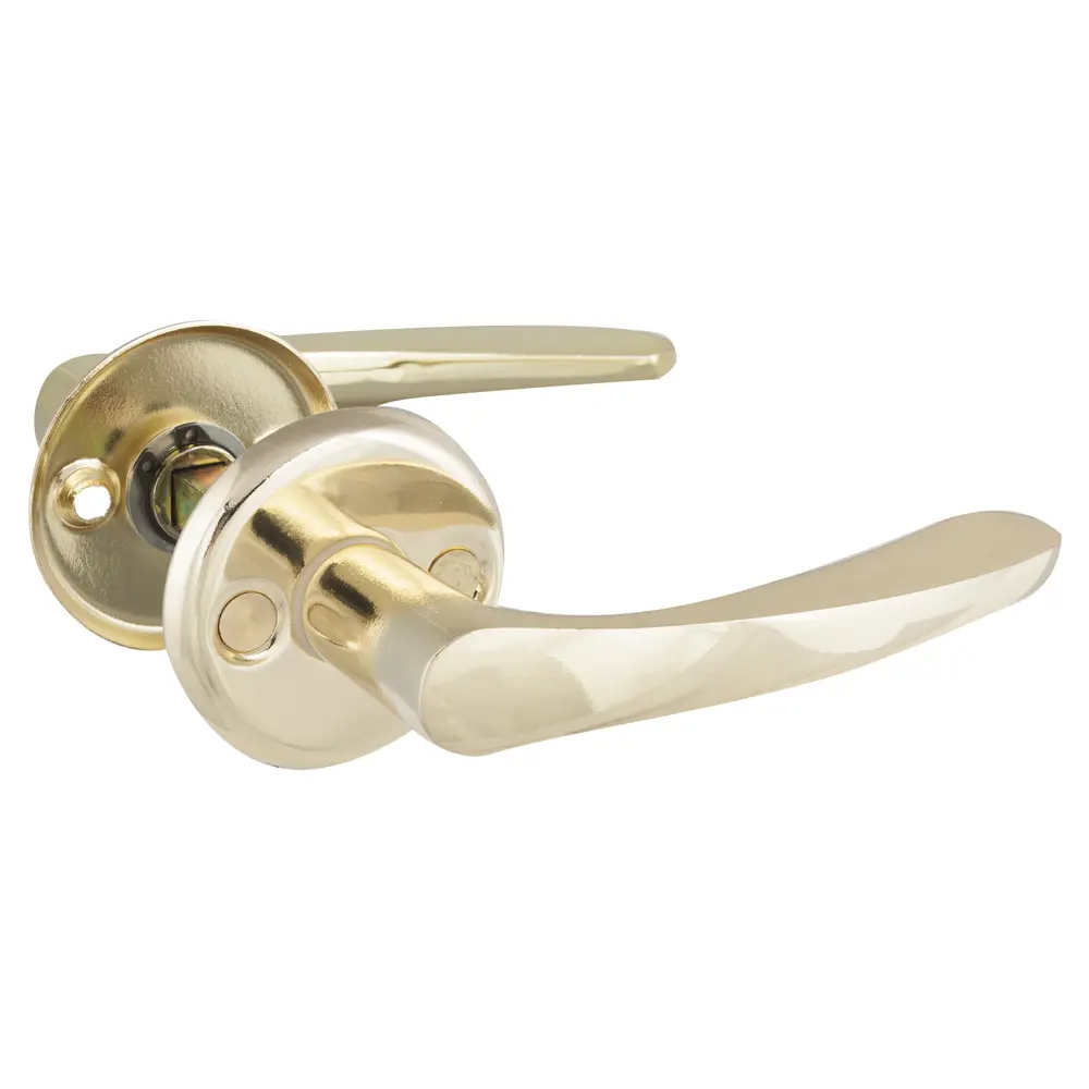 Ручки дверные на розетке Palladium 019 (5/60), алюминий, цвет глянцевое золото STLM-2156228 - Вид №1