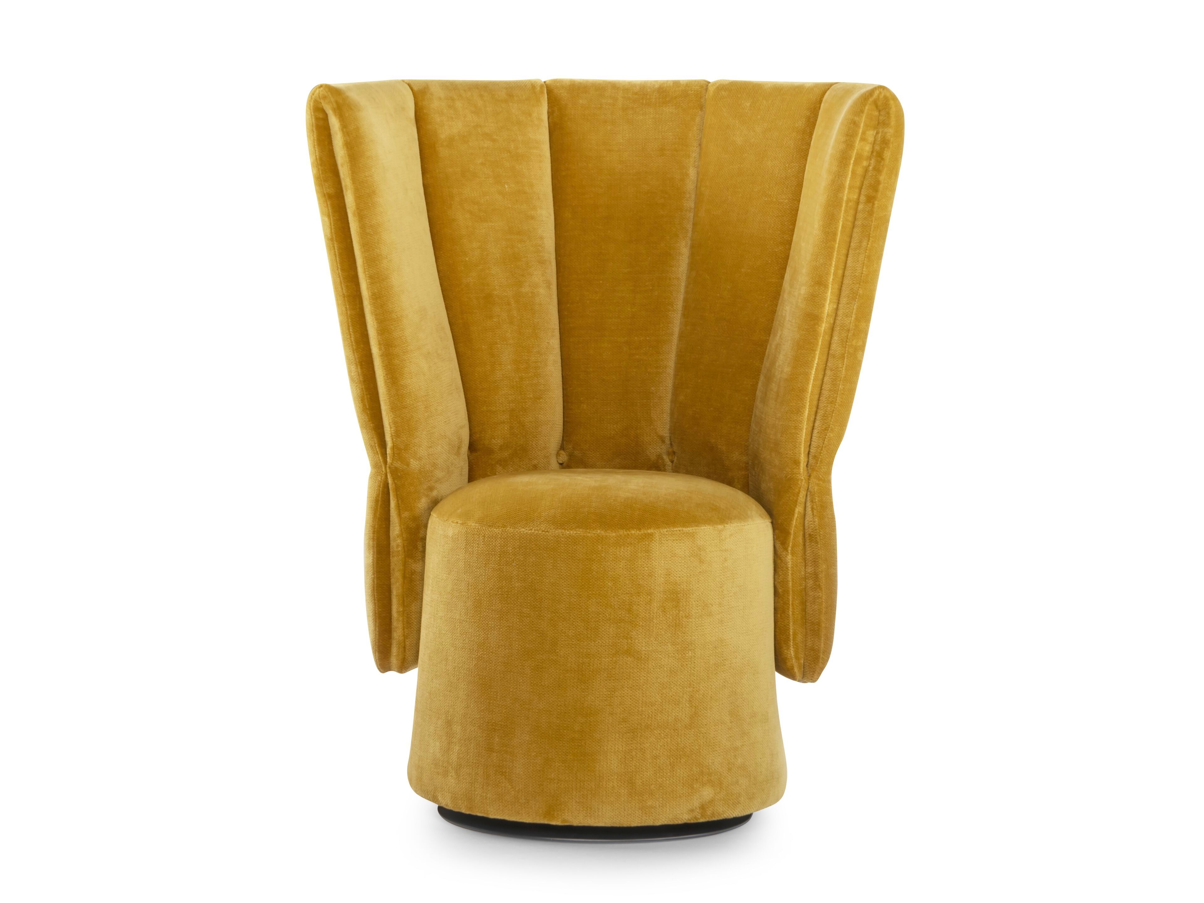 Поворотный стул из ткани с высокой спинкой Calia Italia Superior ARCH-00039421 - Вид №4