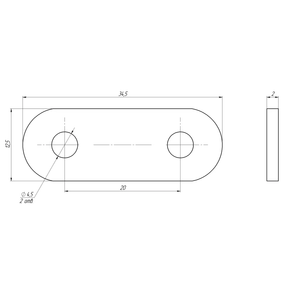 пластина соединительная мебельная 38x12x2 (6 штук) ПЕТРОТЕХ STLM-2107377 - Вид №3