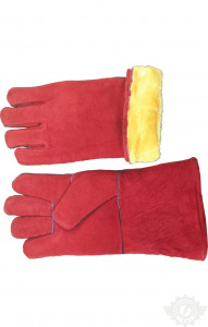 59861 Краги теплозащитные утепленные на подкладке из искусственного меха красные  Средства защиты рук  размер