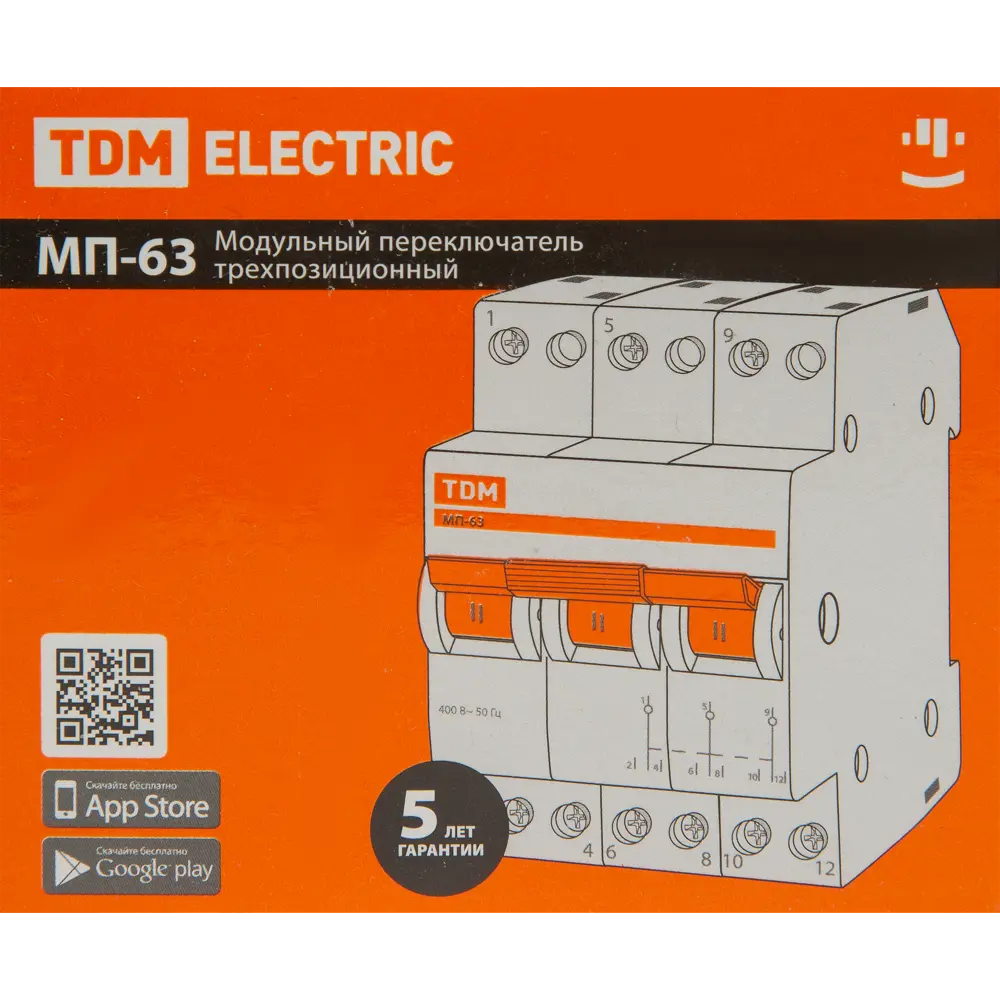 TDM Electric Выключатель нагрузки МП-63 3P 40А для электрощитов 84399549 STLM-1103709 - Вид №4