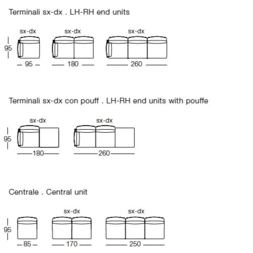 Модульный угловой диван из ткани Dema Alef ARCH-00101244 - Вид №6