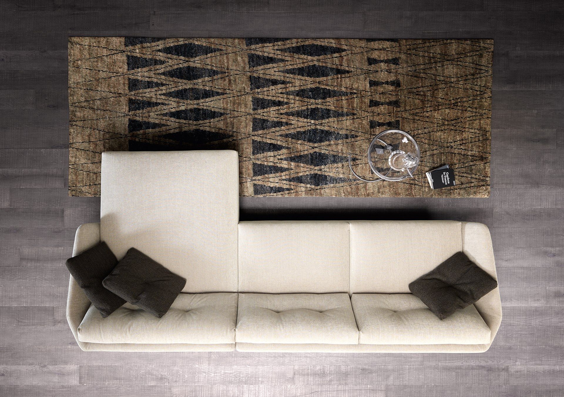 Секционный тканевый диван с полуостровом VALENTINI ARCH-00134554 - Вид №10