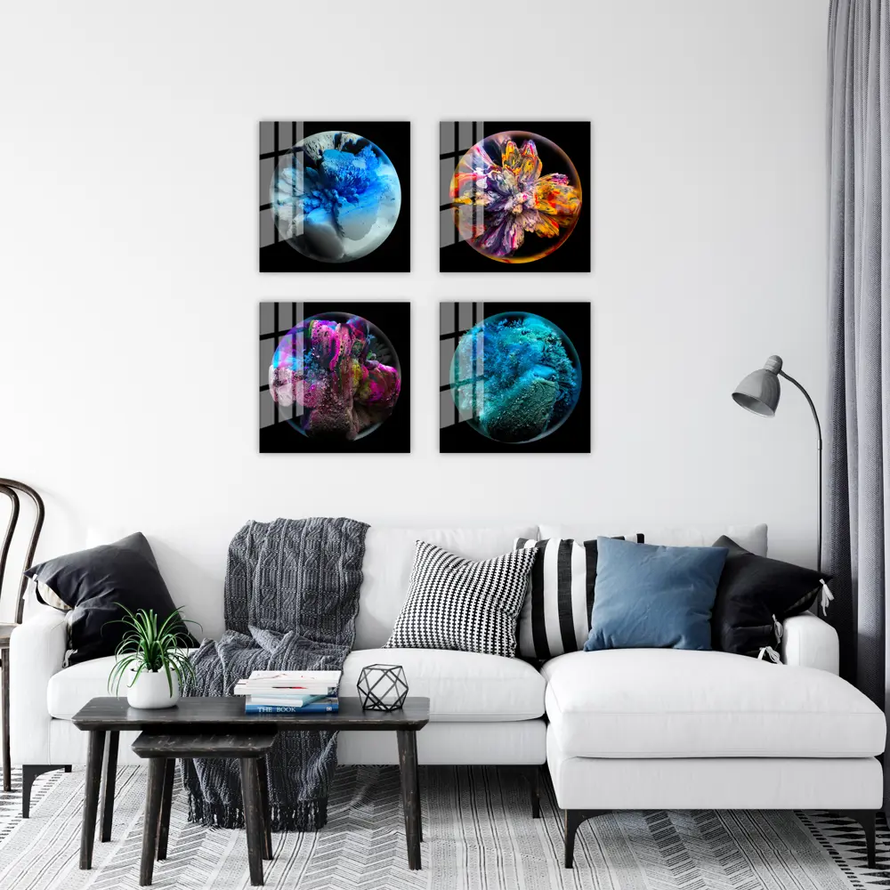 Картина на стекле «Космо» 40x40 см цвет бирюзовый 82977321 STLM-2106126 ARTABOSKO  - Вид №5