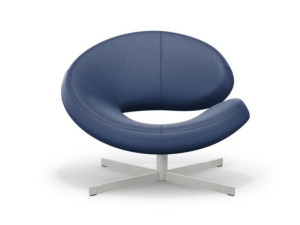 Кожаный спиц поворотный стул