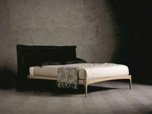 AltaCorte Двуспальная кровать из массива дерева с мягким изголовьем Ecolab night Lb-zn7562