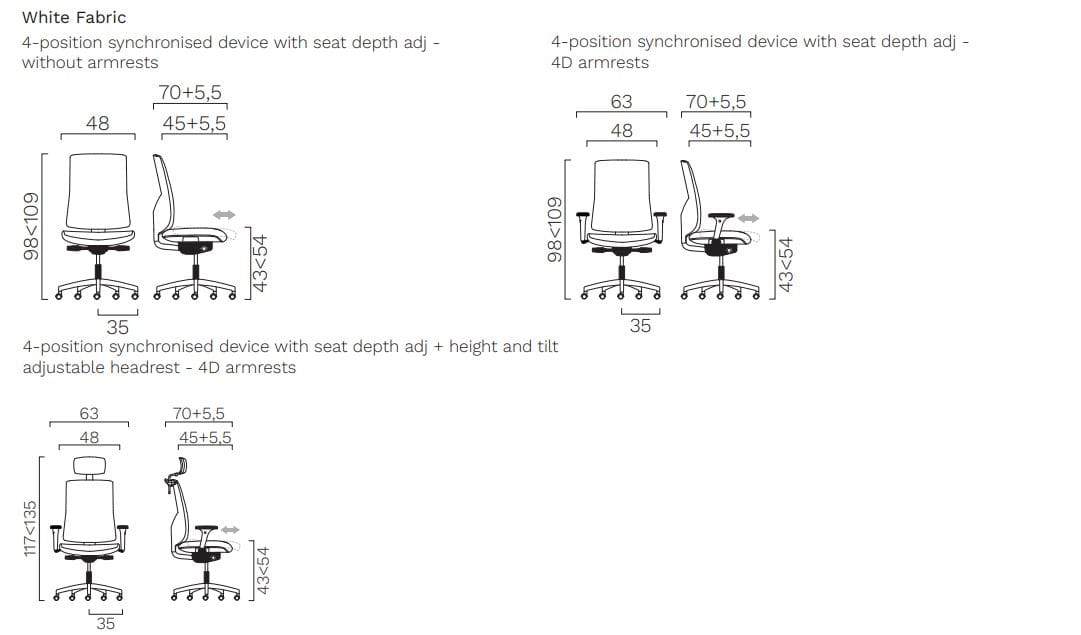 Ткань операционный офисный стул с подлокотниками FREZZA Kiku ARCH-00146085 - Вид №8