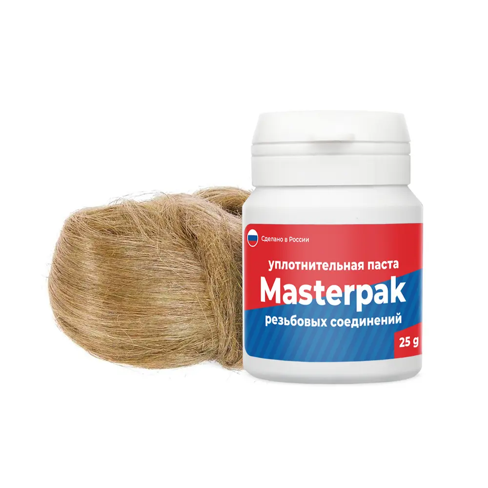 86867019 Паста уплотнительная Masterpak для воды 25 г со льном STLM-0072232