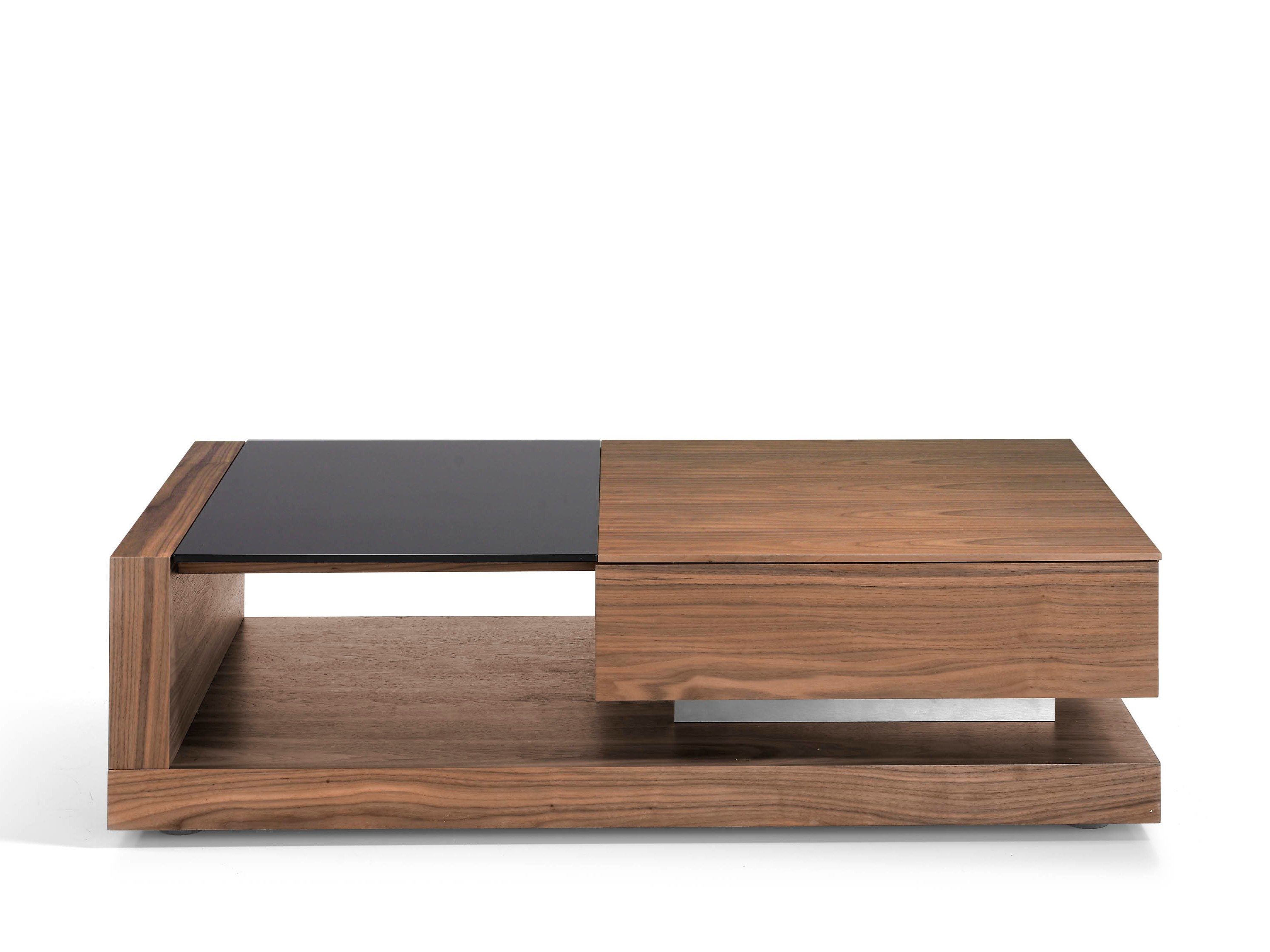 Низкий прямоугольный журнальный столик из грецкого ореха Angel Cerda Urban Deco ARCH-00028533 - Вид №1