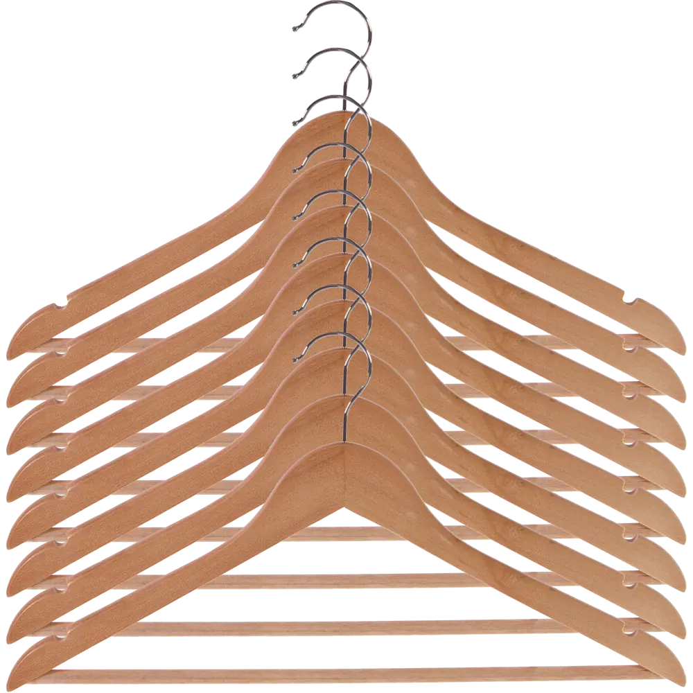 SPACEO Плечики из эвкалипта с поворотной головкой, 8 шт 82680700 Плечики деревянные STLM-0033954