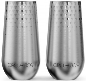 550572 Стальные бокалы для игристых вин "Stainless steel champagne flutes" Circle Joy