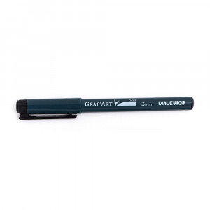 196103 Капиллярная ручка Graf Art 3 мм скошенная ЧЁРНЫЙ Малевичъ