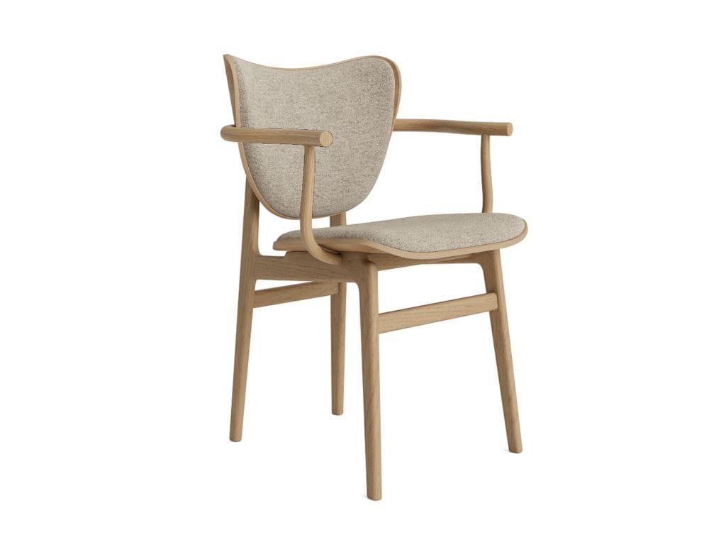 Стул из ткани и дуба с подлокотниками NORR11 Elephant ARCH-00052644