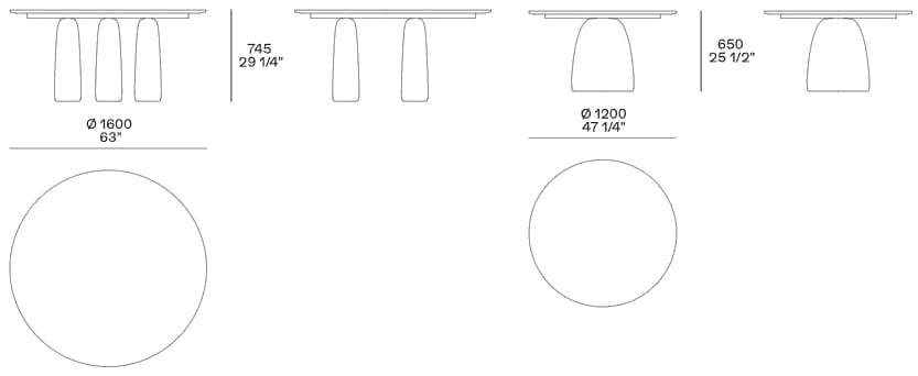 Круглый садовый стол Poliform MONOLITH ARCH-00101758 - Вид №5
