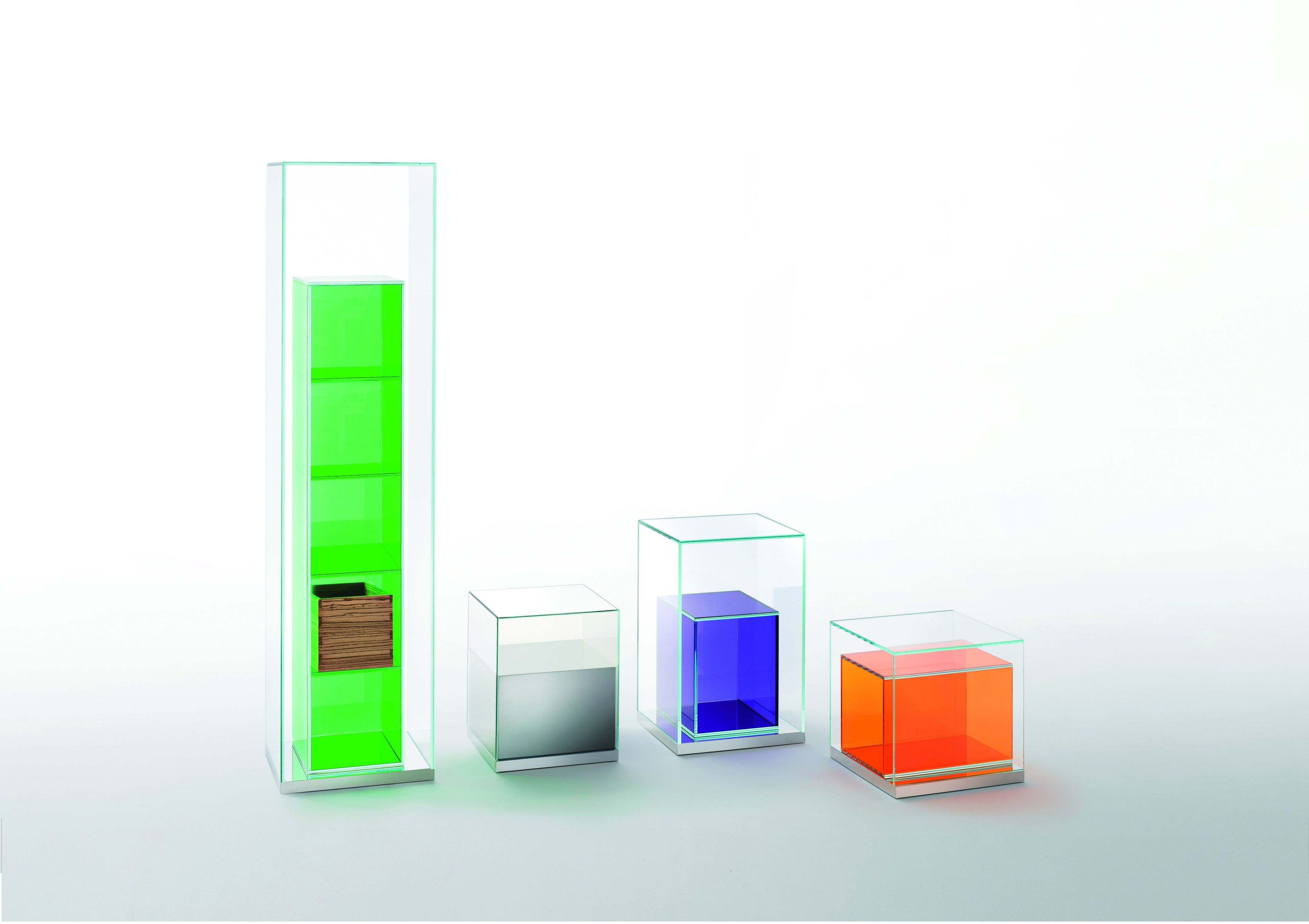 Отдельно стоящий книжный шкаф из хрусталя Glas Italia Boxinbox ARCH-00026944 - Вид №1