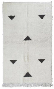AFOLKI Прямоугольный шерстяной коврик с длинным ворсом и геометрическими мотивами Beni ourain Taa1267be
