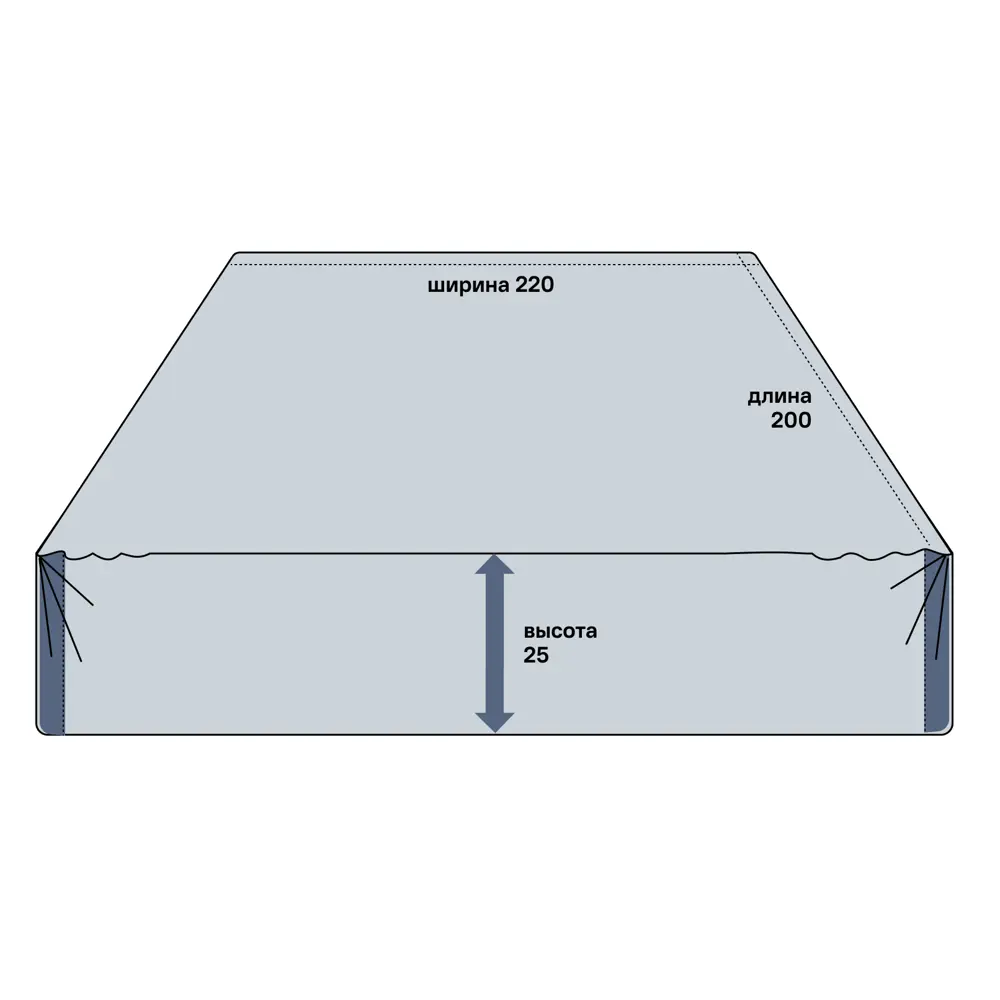 Простыня Inspire 200x220 см сатин на резинке цвет розовый STLM-2075091 - Вид №1