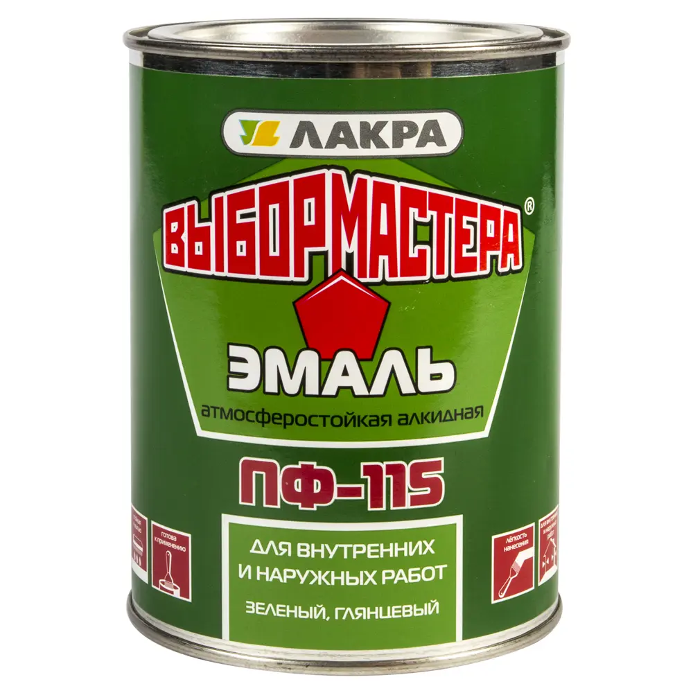 Эмаль ПФ-115 Выбор Мастера цвет зелёный 0.9 кг 14713415 STLM-2134568  - Вид №1