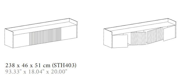 Деревянный подвесной шкаф для телевизора с распашными дверцами Punt Стокгольм ARCH-00113466 - Вид №2