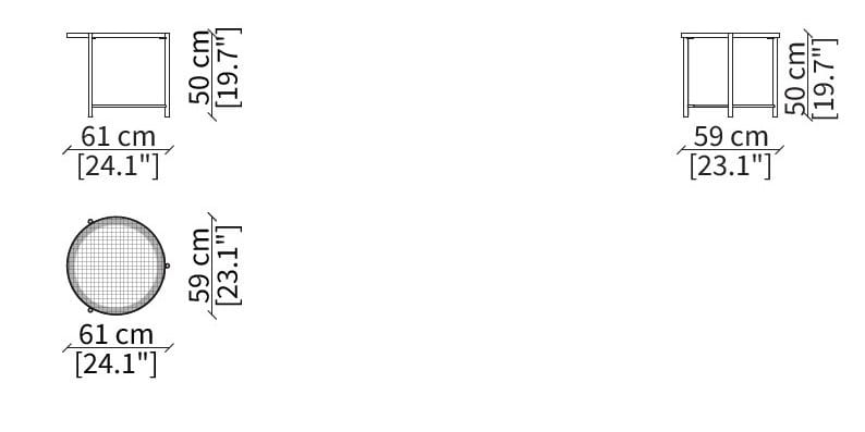 Круглый металлический журнальный столик Frigerio Santamonica ARCH-00146808 - Вид №6