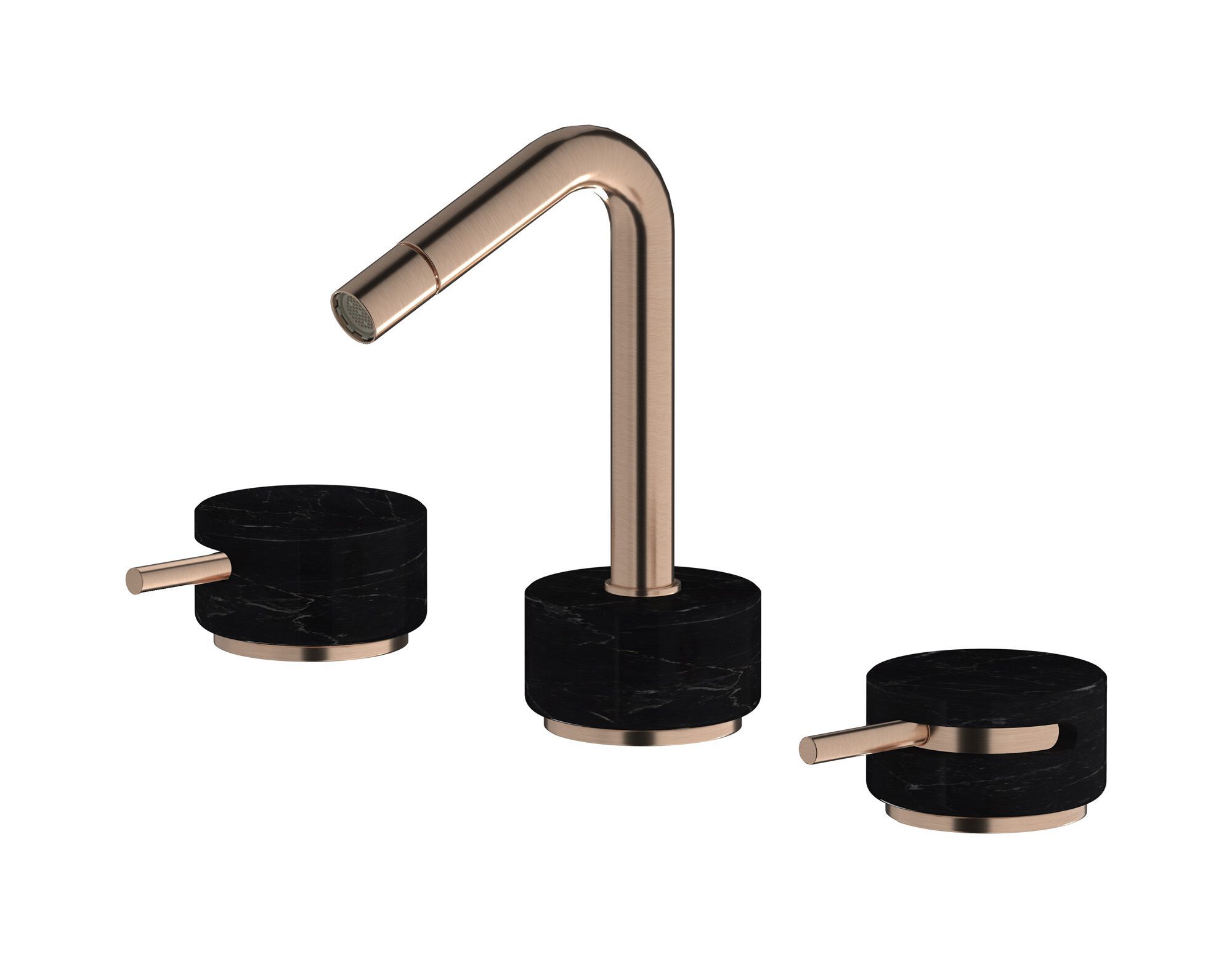 Смеситель для биде с 3 отверстиями для мраморной столешницы с автоматическим сливом IB мрамор + мрамор Elle ARCH-00121920 - Вид №21