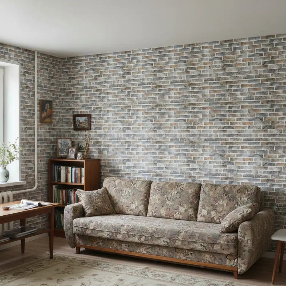 Наклейка Лофт Кирпич 3x680x680 мм 0.47 м² 89457243 STLM-2209113 Santreyd  - Вид №1