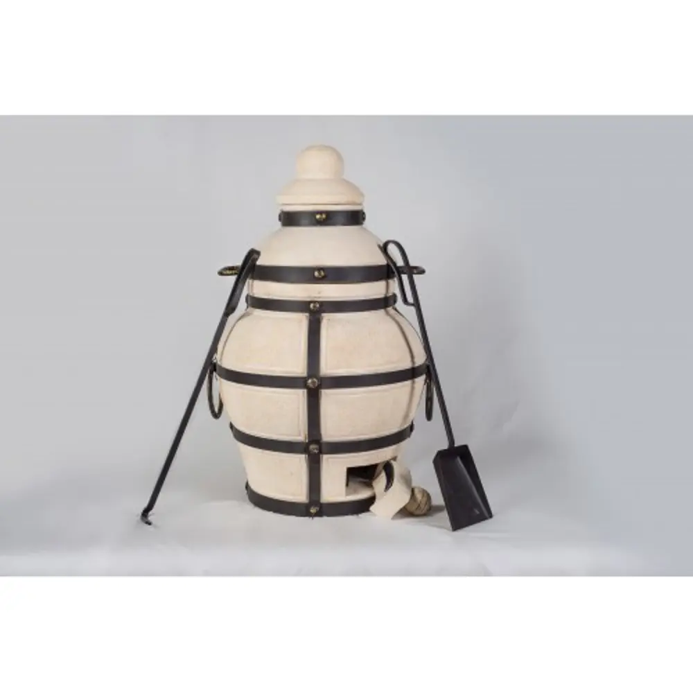 Тандыр Ахмат ø45 h75 см керамика/сталь бежевый Santreyd STLM-2203791