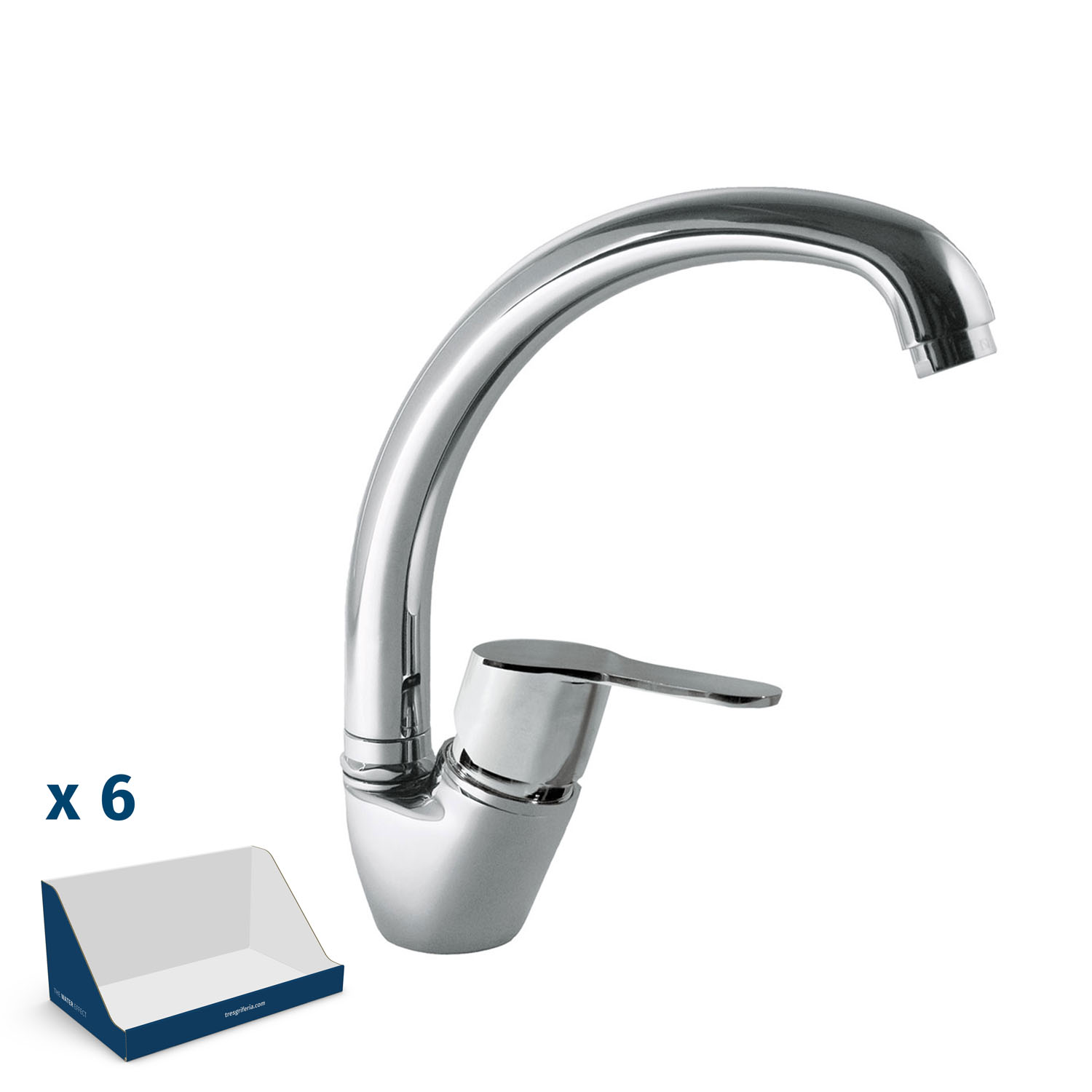 КУХОННЫЙ однорычажный смеситель для раковины с одним отверстием-139441BX TRES Kitchen